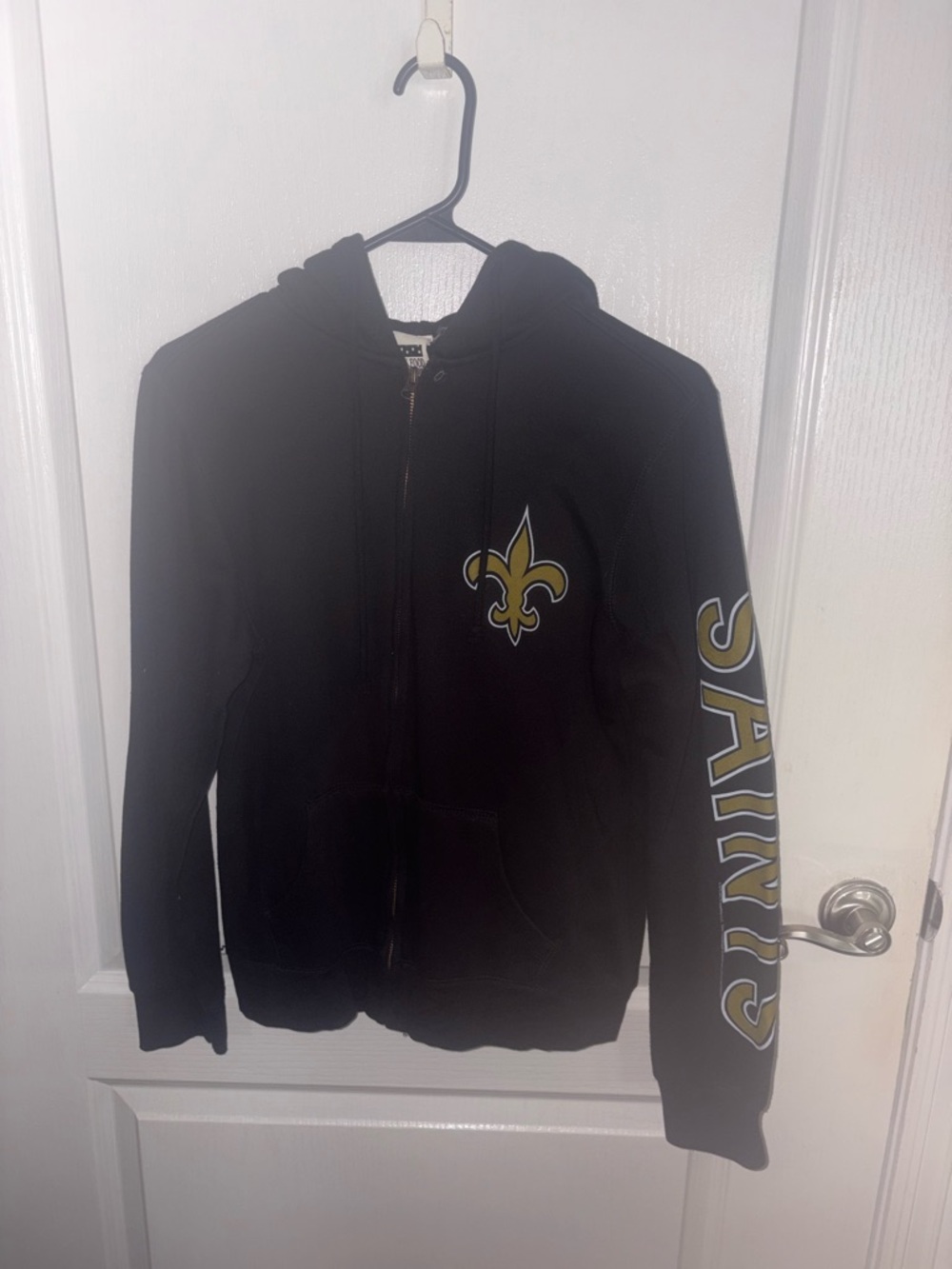 Junk Food Clothing Black Zip Hoodie with Gold Zipper
